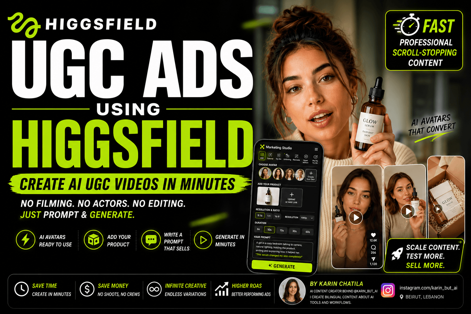 Advanced AI UGC Ad Workflow using Higgsfield